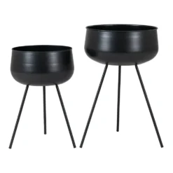 Pots De Fleurs Ardola 2 Pots De Fleurs En Noir -Promos Jardesia Magasin 01109149d472f019