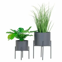 Pots De Fleurs Pavia 2 Pots De Fleurs En Gris -Promos Jardesia Magasin 048e7b26d64a43bd