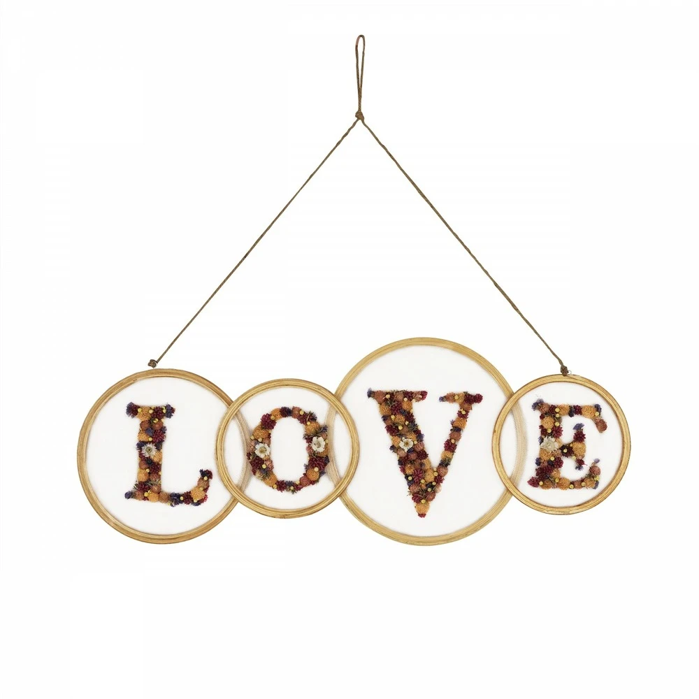 Fleurs Séchées Suspension Murale 86x2x33cm 2 Fleurs Séchées Suspension Murale 86x2x33cm – Image 2