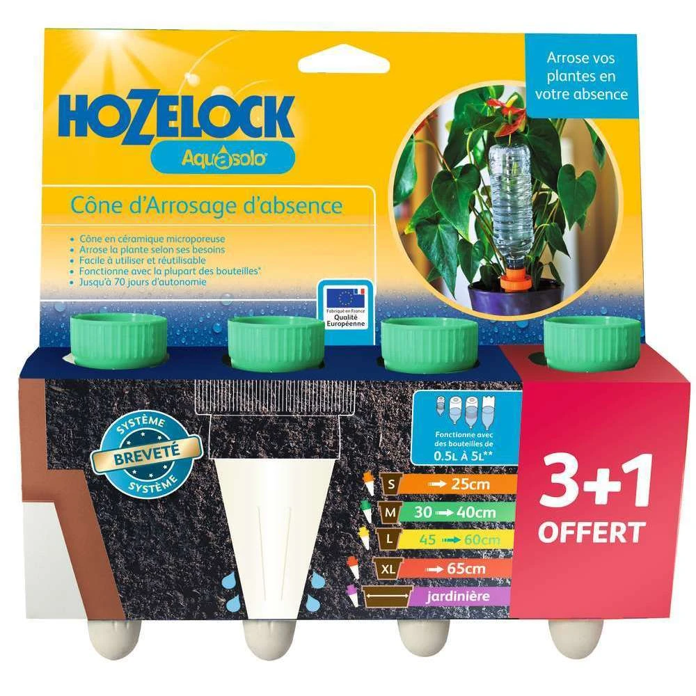 Cône D'Arrosage D'absence : 30 à 40 Cm 20 Cl - M, Vert - Pack 3+1 1 Cône D'Arrosage D'absence : 30 à 40 Cm 20 Cl - M, Vert - Pack 3+1