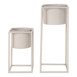 Marla Flowerpots 2 Pots De Fleurs En Gris Beige 7 Marla Flowerpots 2 Pots De Fleurs En Gris Beige -Promos Jardesia Magasin 206c844a52d6cdaf