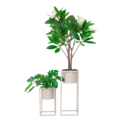 Marla Flowerpots 2 Pots De Fleurs En Gris Beige 8 Marla Flowerpots 2 Pots De Fleurs En Gris Beige -Promos Jardesia Magasin 26f914857612a6f9