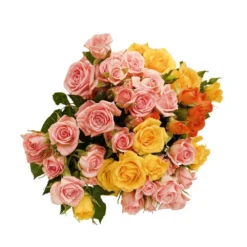 Botte De Roses Branchues - 5 Tiges : Coloris Variables