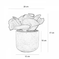 Succulente Artificielle Pot Effet Ciment 17cm -Promos Jardesia Magasin 486998e291933d12