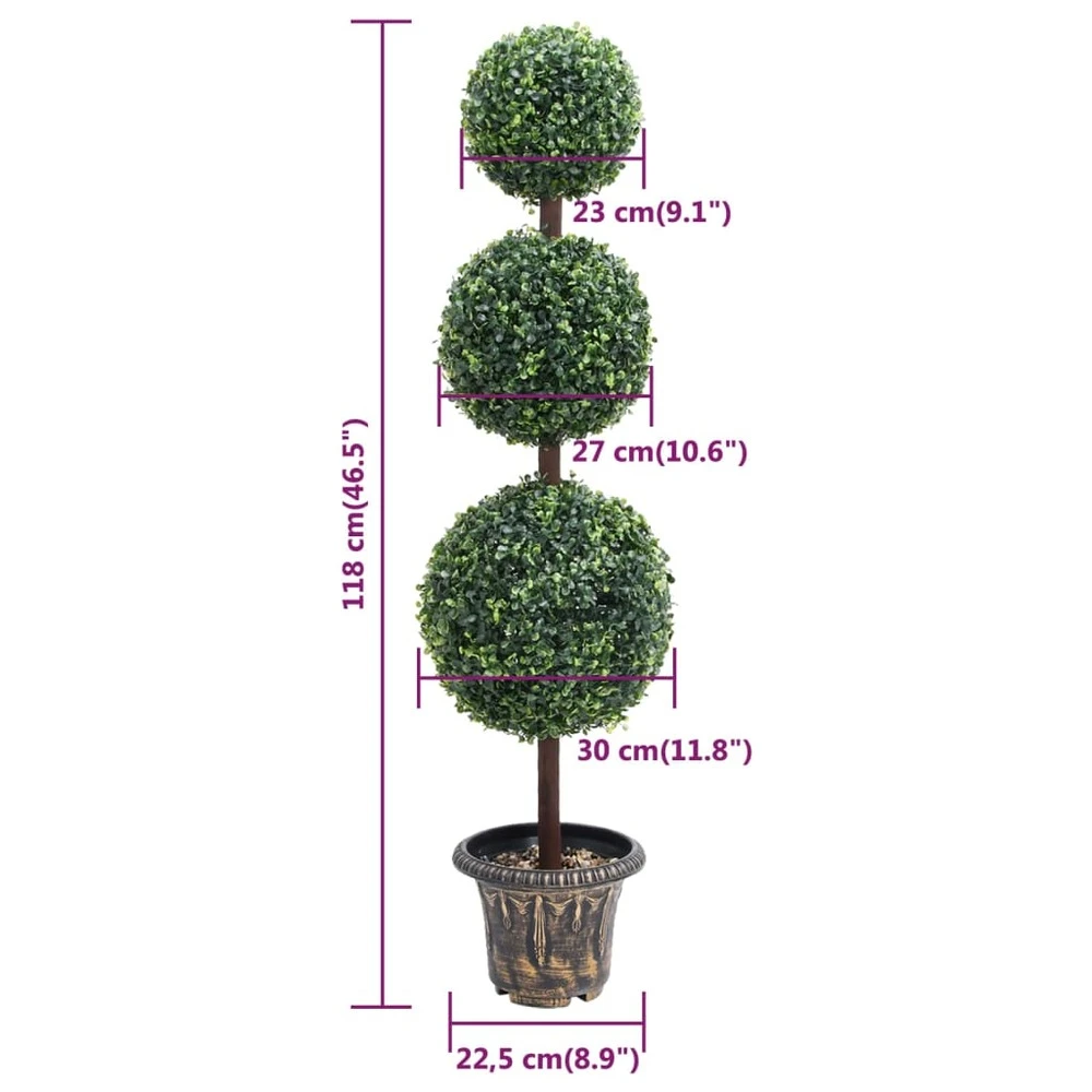 VIDAXL Plante De Buis Artificiel Avec Pot Forme De Boule Vert 118 Cm 5 VIDAXL Plante De Buis Artificiel Avec Pot Forme De Boule Vert 118 Cm – Image 5