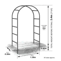 Arche Déco En Fer Noir Atea Gardman - Structure De Soutien Pour Plantes Grimpant 6 Arche Déco En Fer Noir Atea Gardman - Structure De Soutien Pour Plantes Grimpant -Promos Jardesia Magasin 6347276dad96d3.34747067