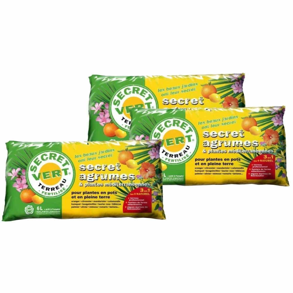Terreau Pour Agrumes Et Plantes Méditerranéennes (lot De 3) 1 Terreau Pour Agrumes Et Plantes Méditerranéennes (lot De 3)