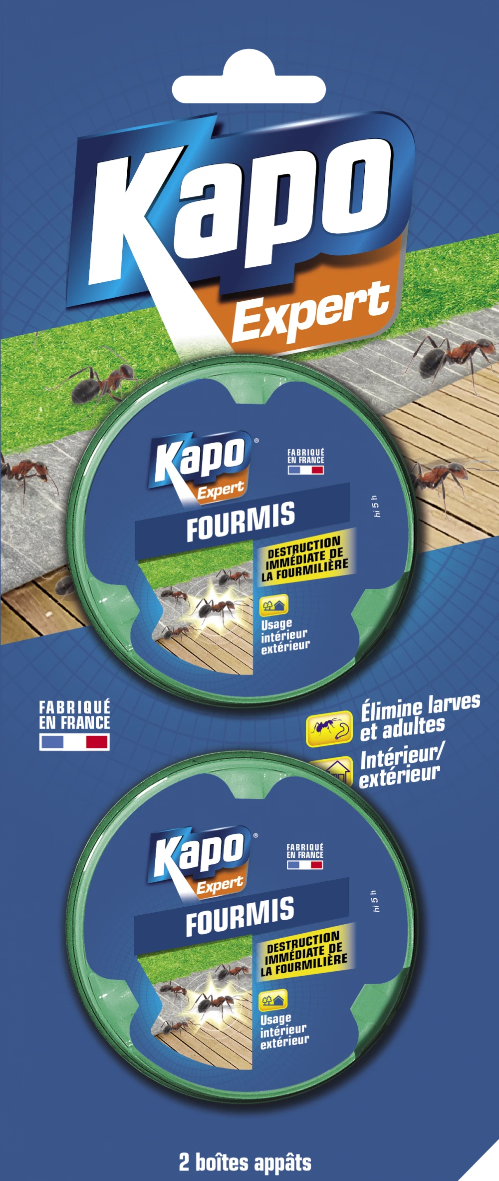 Boîte Appat Formicide Kapo 2x10 Grammes 1 Boîte Appat Formicide Kapo 2x10 Grammes