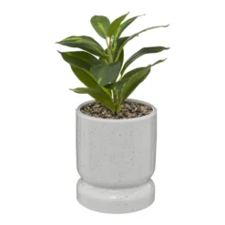 ATMOSPHERA Plante Verte Artificielle Pot En Céramique H 30 Cm