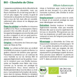 Kit De Culture - Bio - Ciboulette De Chine - 100 Graines - Allium Tuberosum 9 Kit De Culture - Bio - Ciboulette De Chine - 100 Graines - Allium Tuberosum -Promos Jardesia Magasin 6406414b121373.86359171