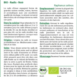 Kit De Culture - Bio - Radis - Noir - 100 Graines - Raphanus Sativus 9 Kit De Culture - Bio - Radis - Noir - 100 Graines - Raphanus Sativus -Promos Jardesia Magasin 6406417404efe2.38237454