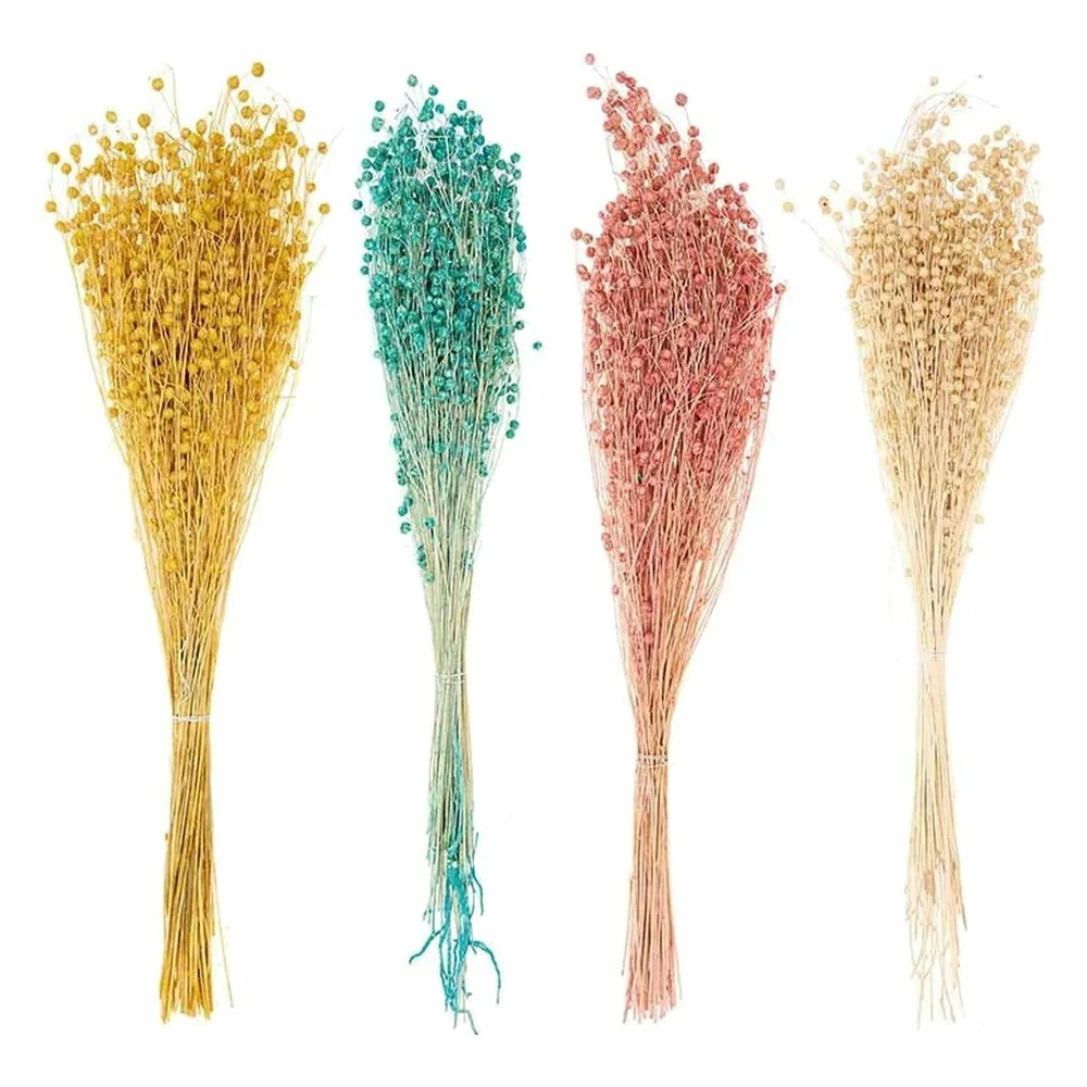 24 Tiges De Lin Séché Multicolores 70 Cm 2 24 Tiges De Lin Séché Multicolores 70 Cm – Image 2