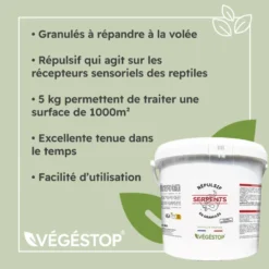 Répulsif Serpents - Granulés - 5 Kg - Traitement 1000 M² -Promos Jardesia Magasin 6440382e74d424.65243164