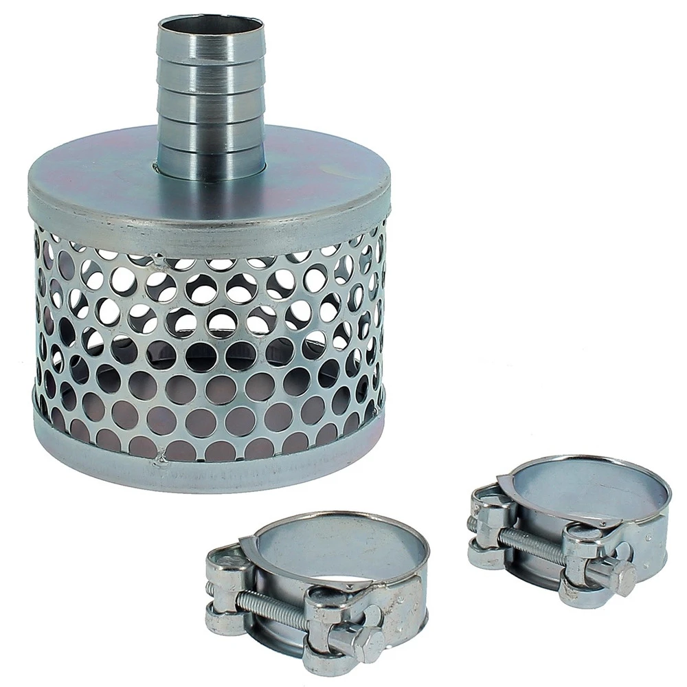 Crépine Pour Tuyau D'aspiration 32 Mm + 2 Colliers De Serrage 1 Crépine Pour Tuyau D'aspiration 32 Mm + 2 Colliers De Serrage