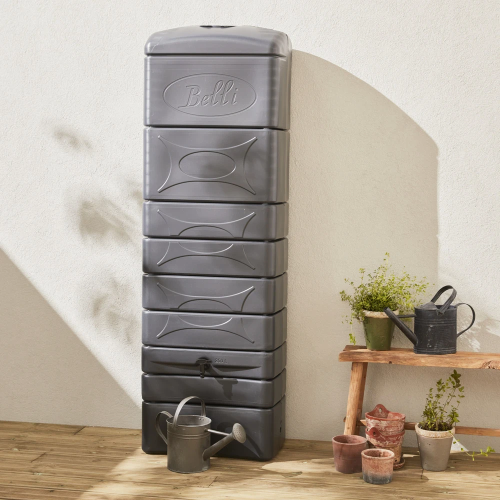 Récupérateur D'eau Mural Chastang 300l Anthracite Avec Kit Raccord Chéneau Inclus 1 Récupérateur D'eau Mural Chastang 300l Anthracite Avec Kit Raccord Chéneau Inclus