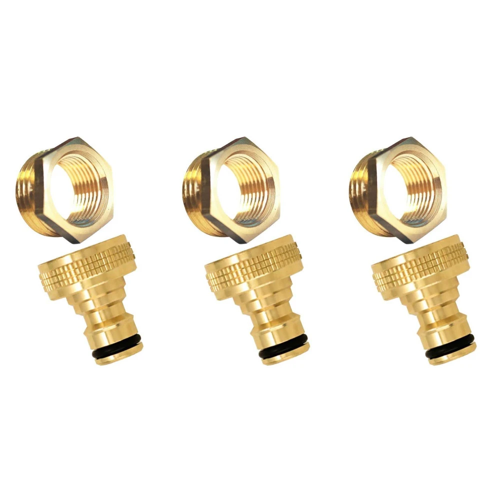 Nez De Robinet Femelle Automatique Avec Réduction En Laiton (lot De 3) 1 Nez De Robinet Femelle Automatique Avec Réduction En Laiton (lot De 3)