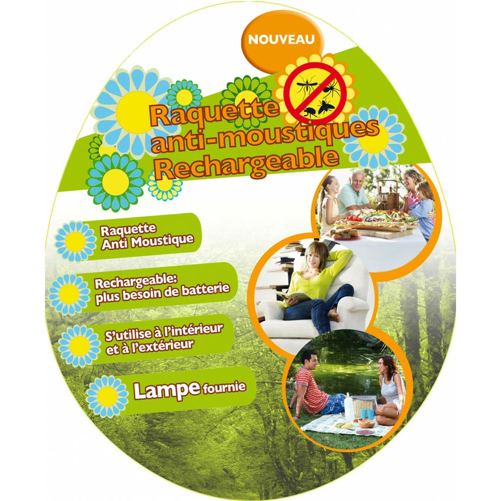 Raquette Anti Insectes - Lutte Contre Les Volants/rampants 2 Raquette Anti Insectes - Lutte Contre Les Volants/rampants – Image 2