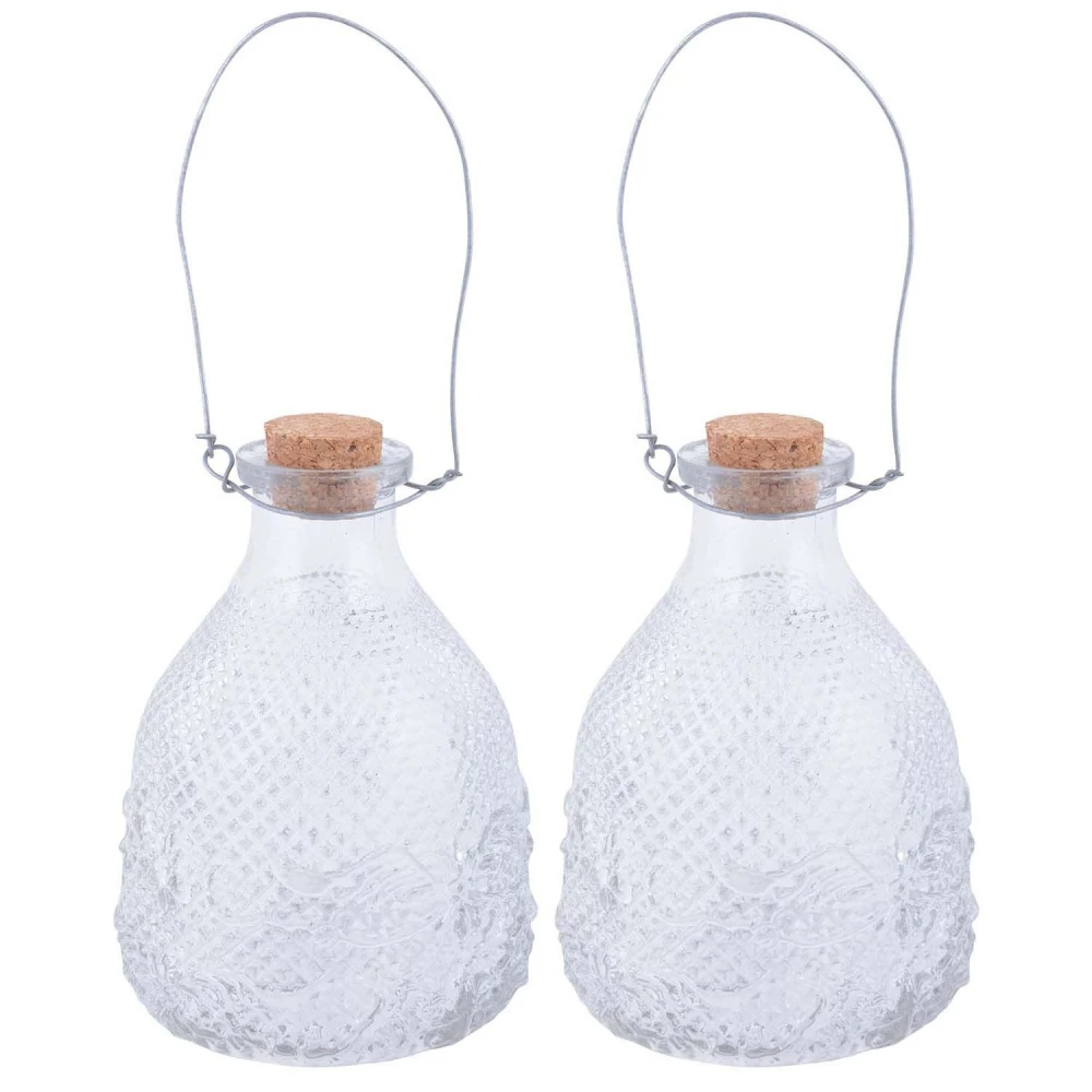 ESSCHERT DESIGN Attrape Guêpes En Verre Chiné (lot De 2) 1 ESSCHERT DESIGN Attrape Guêpes En Verre Chiné (lot De 2)