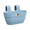 Elho - Pot De Fleurs - Vibia Campana Easy Hanger Medium - Bleu Vintage - Balcon Extérieur - L 24.1 X W 36 X H 26.5 Cm