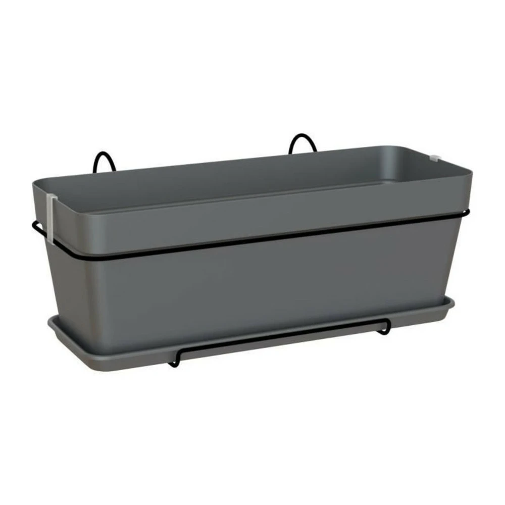- Kit Jardiniere Capri 50cm V2 Anthracite 50,2 X 28,5 X H20,7 Cm - 1,54l 1 - Kit Jardiniere Capri 50cm V2 Anthracite 50,2 X 28,5 X H20,7 Cm - 1,54l