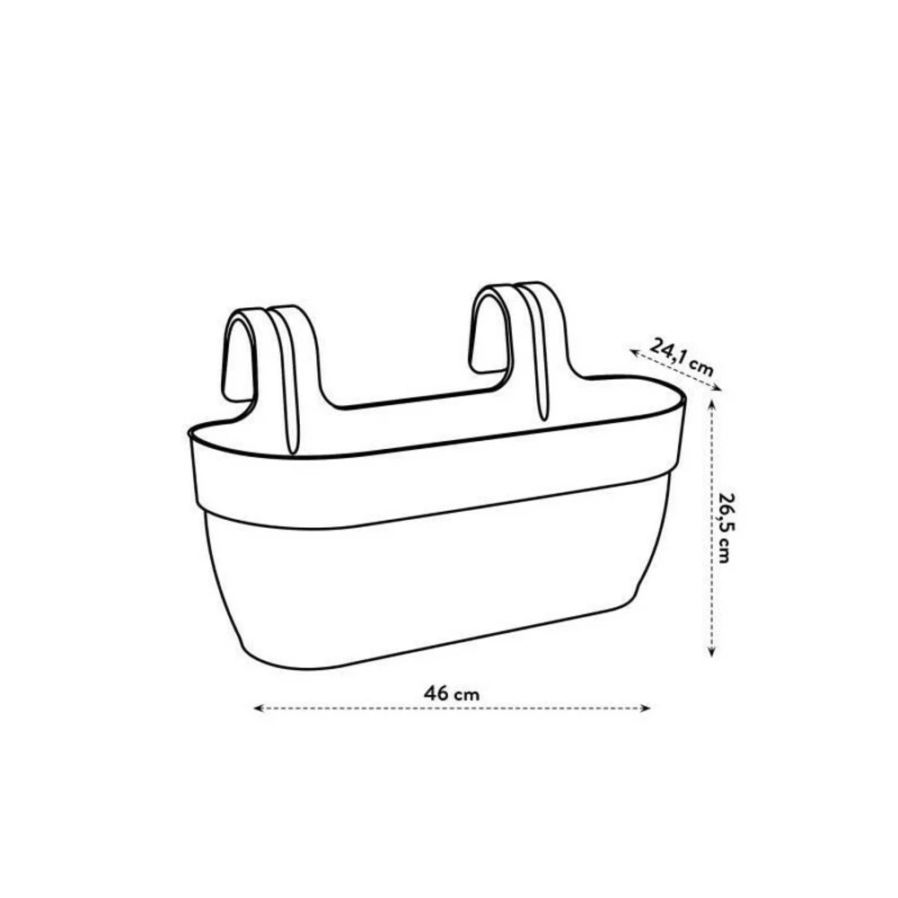 Elho - Pot De Fleurs - Vibia Campana Easy Hanger Large - Rose Poussiere - Balcon Extérieur - L 24.1 X W 46 X H 26.5 Cm 3 Elho - Pot De Fleurs - Vibia Campana Easy Hanger Large - Rose Poussiere - Balcon Extérieur - L 24.1 X W 46 X H 26.5 Cm – Image 3
