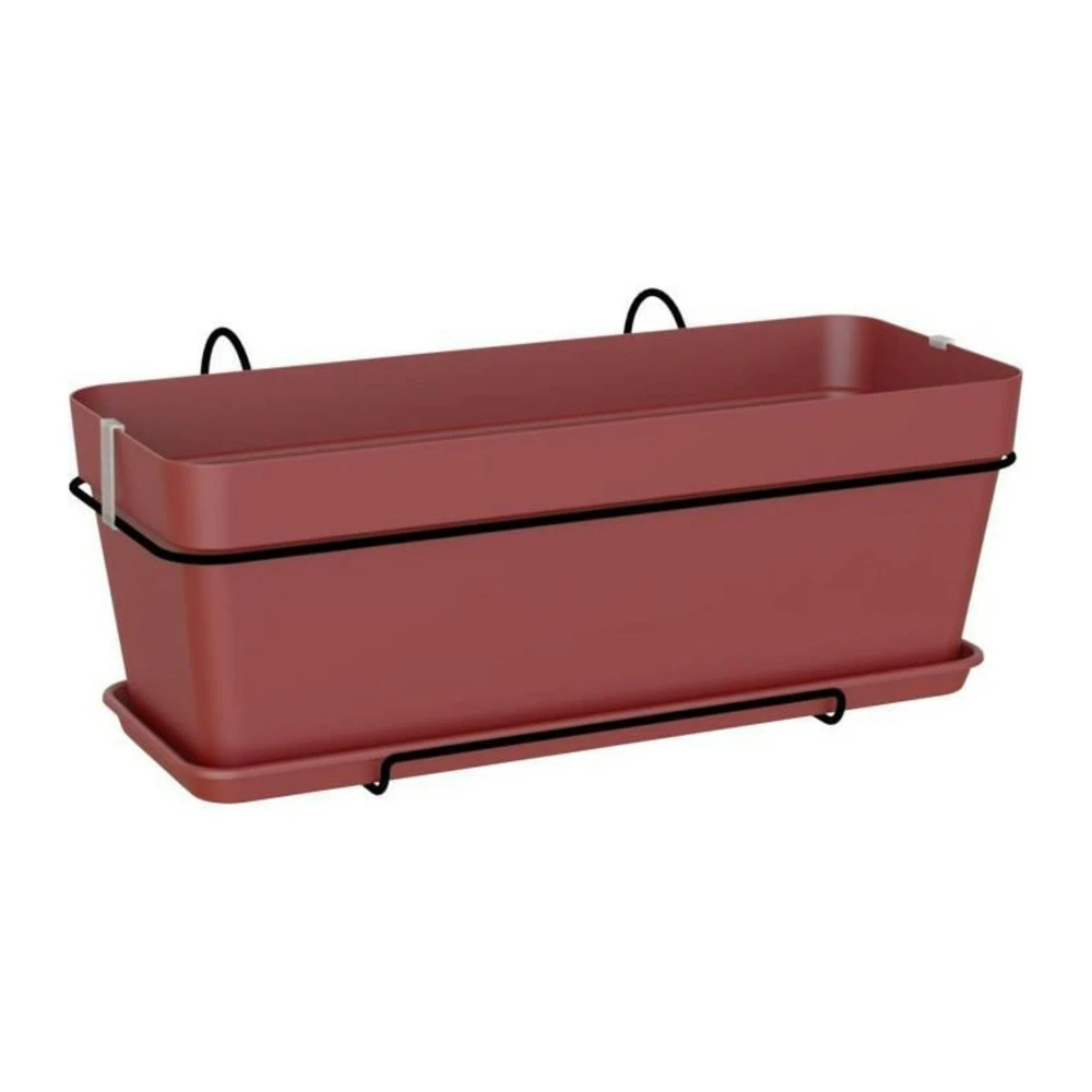 - Kit Jardiniere Capri 50cm V2 Rouge Foncé 50,2 X 28,5 X H20,7 Cm - 1,54l 1 - Kit Jardiniere Capri 50cm V2 Rouge Foncé 50,2 X 28,5 X H20,7 Cm - 1,54l