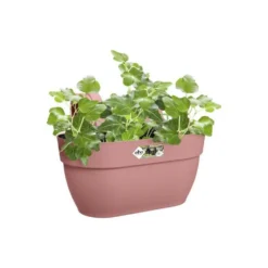 Elho - Pot De Fleurs - Vibia Campana Easy Hanger Medium - Rose Poussiere - Balcon Extérieur - L 24.1 X W 36 X H 26.5 Cm -Promos Jardesia Magasin 645cf572999d46.25779038