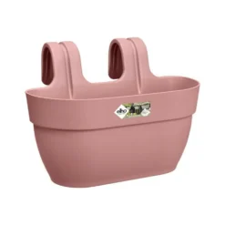 Elho - Pot De Fleurs - Vibia Campana Easy Hanger Medium - Rose Poussiere - Balcon Extérieur - L 24.1 X W 36 X H 26.5 Cm