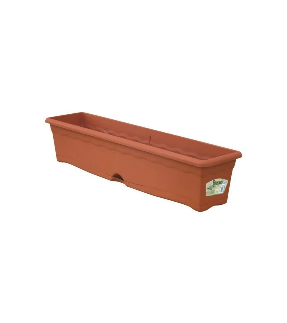 Jardiniere Rectangulaire ø 80 X 20 Cm Avec Plateau - Terracotta 1 Jardiniere Rectangulaire ø 80 X 20 Cm Avec Plateau - Terracotta