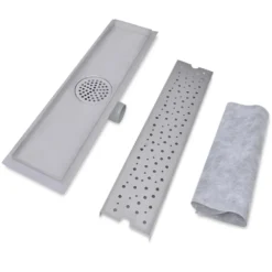 VIDAXL Drain De Douche Linéaire 2 Pcs 530 X 140 Mm Acier Inoxydable 10 VIDAXL Drain De Douche Linéaire 2 Pcs 530 X 140 Mm Acier Inoxydable -Promos Jardesia Magasin 645d59cf1add62.21129900