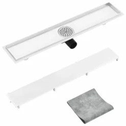 VIDAXL Drain De Douche Avec Couvercle 2 En 1 73x14 Cm Acier Inoxydable -Promos Jardesia Magasin 645d59e56300e1.55572470
