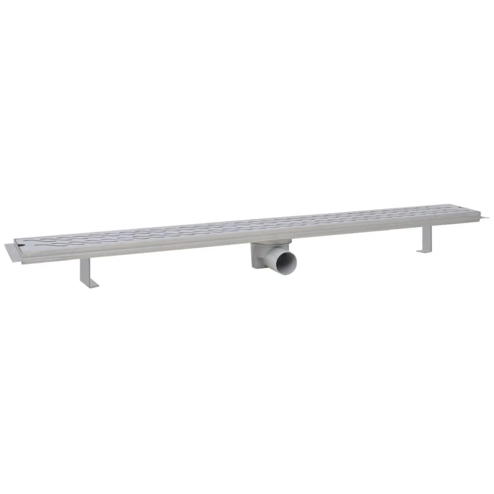 VIDAXL Drain De Douche Linéaire 2pcs Vague 1030x140mm Acier Inoxydable 6 VIDAXL Drain De Douche Linéaire 2pcs Vague 1030x140mm Acier Inoxydable – Image 6