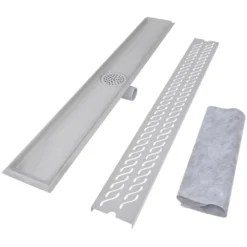 VIDAXL Drain De Douche Linéaire 2pcs Vague 1030x140mm Acier Inoxydable 10 VIDAXL Drain De Douche Linéaire 2pcs Vague 1030x140mm Acier Inoxydable -Promos Jardesia Magasin 645d59e76744b9.85164940
