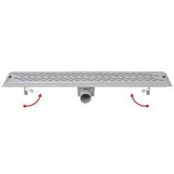 VIDAXL Drain De Douche Linéaire 730 X 140 Mm En Acier Inoxydable -Promos Jardesia Magasin 645d59eac59669.31722474