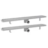 VIDAXL Drain De Douche Linéaire 2 Pc 830 X 140 Mm Acier Inoxydable