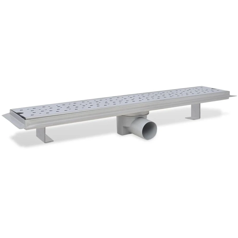 VIDAXL Drain De Douche Linéaire 630 X 140 Mm Acier Inoxydable 4 VIDAXL Drain De Douche Linéaire 630 X 140 Mm Acier Inoxydable – Image 4