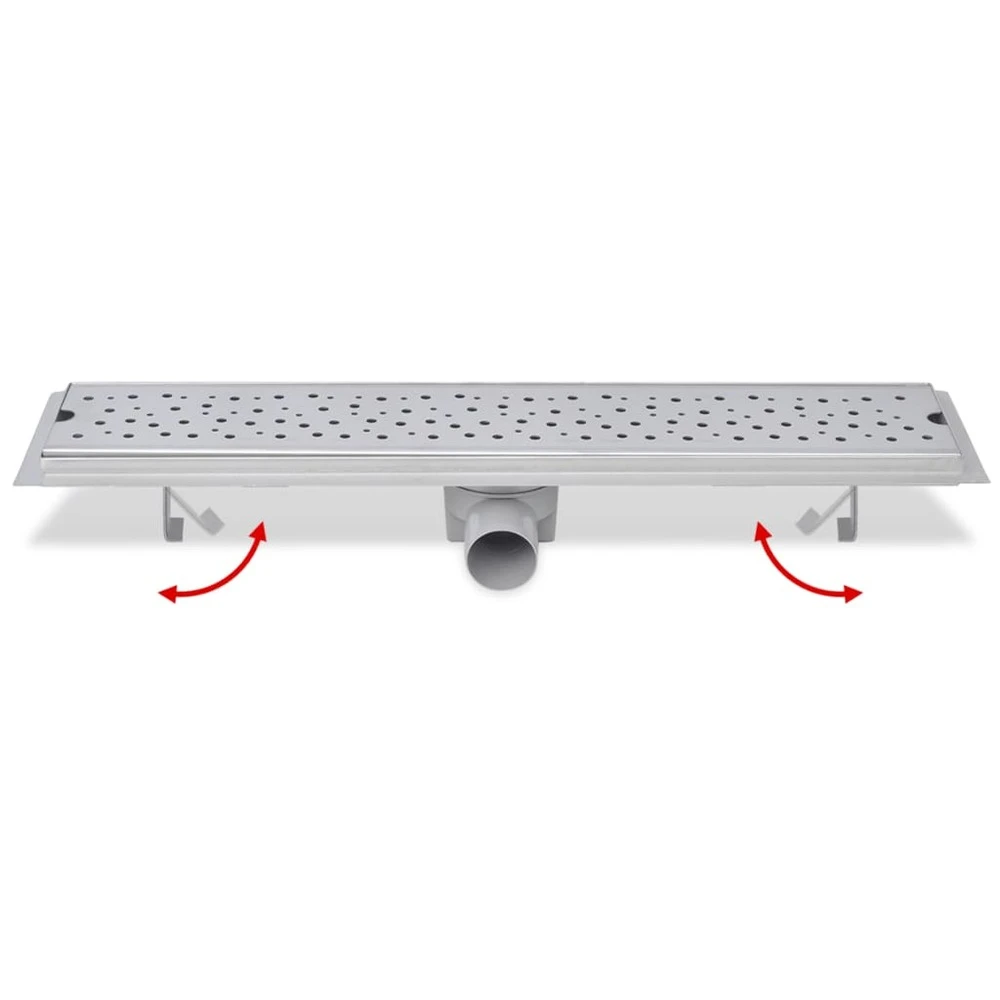 VIDAXL Drain De Douche Linéaire 630 X 140 Mm Acier Inoxydable 6 VIDAXL Drain De Douche Linéaire 630 X 140 Mm Acier Inoxydable – Image 6