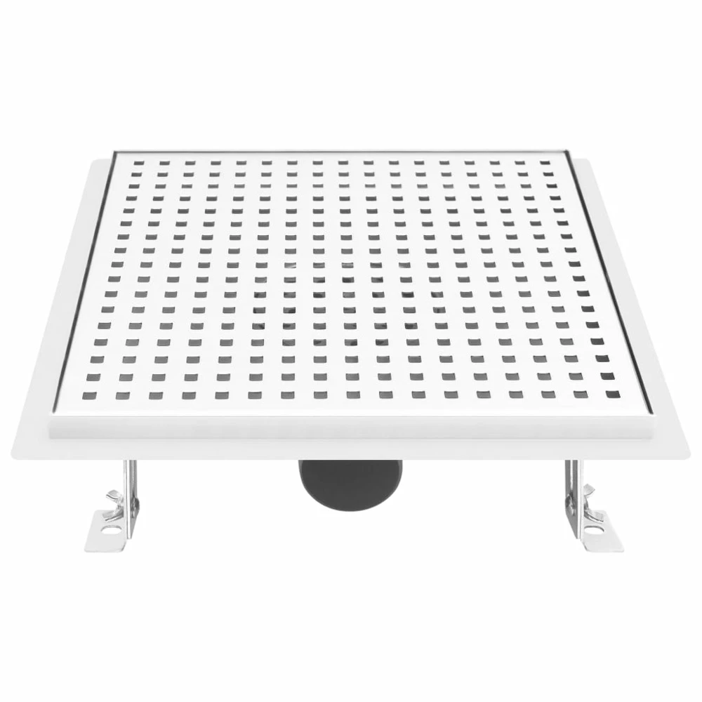 VIDAXL Drain De Douche 28x28 Cm Acier Inoxydable 3 VIDAXL Drain De Douche 28x28 Cm Acier Inoxydable – Image 3
