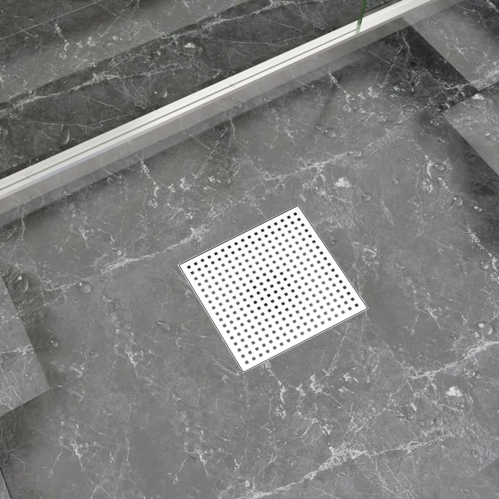 VIDAXL Drain De Douche 28x28 Cm Acier Inoxydable 7 VIDAXL Drain De Douche 28x28 Cm Acier Inoxydable – Image 7