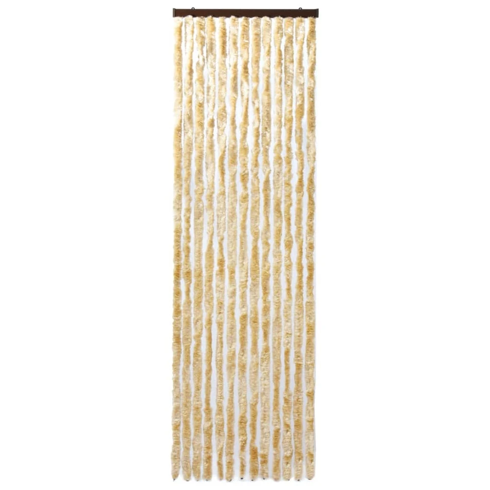 VIDAXL Moustiquaire Beige 90x200 Cm Chenille 2 VIDAXL Moustiquaire Beige 90x200 Cm Chenille – Image 2