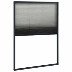 VIDAXL Moustiquaire Plissée Pour Fenêtre Aluminium Anthracite 80x120cm