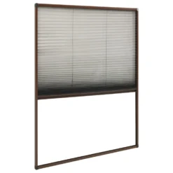 VIDAXL Moustiquaire Plissée Pour Fenêtre Aluminium Marron 110x160 Cm -Promos Jardesia Magasin 645d5a5490cf85.23884708