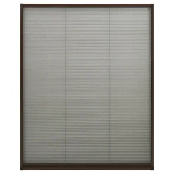 VIDAXL Moustiquaire Plissée Pour Fenêtre Aluminium Marron 110x160 Cm