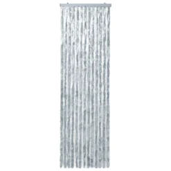 VIDAXL Moustiquaire Blanc Et Gris 56x200 Cm Chenille