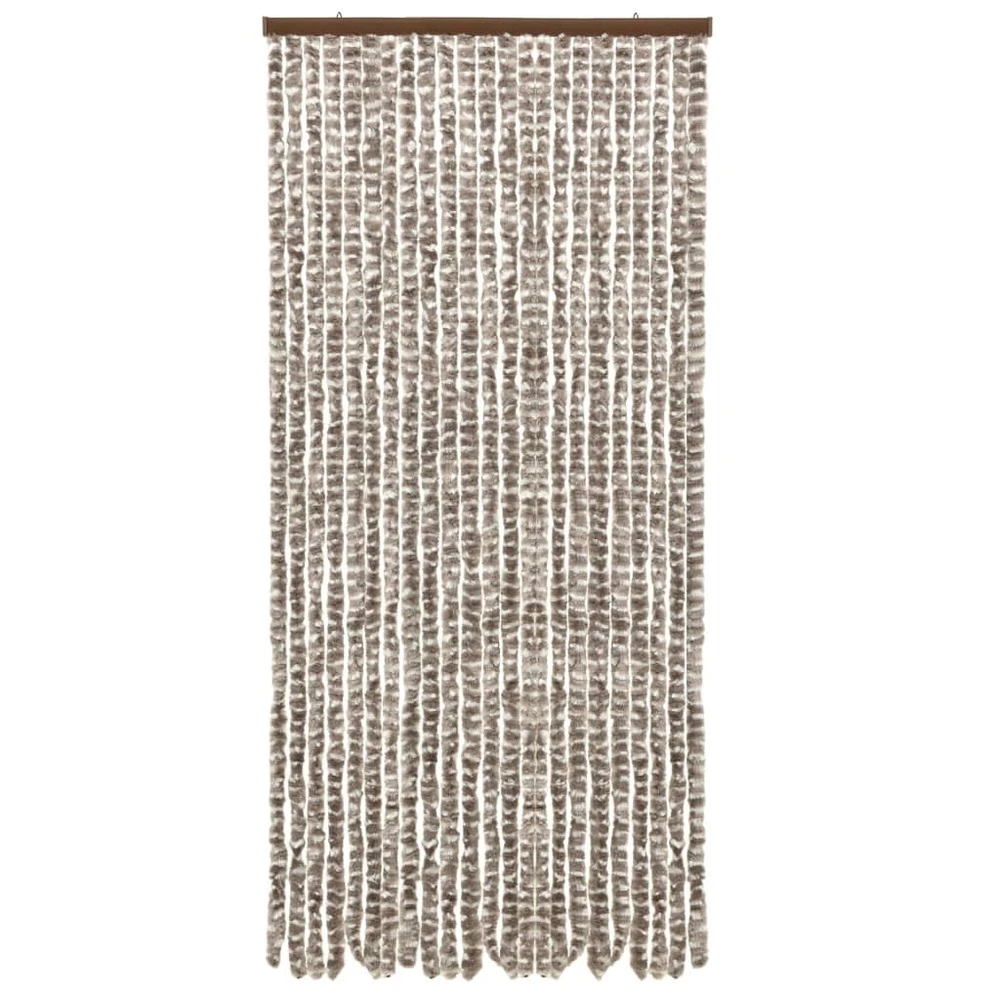 VIDAXL Moustiquaire Taupe Et Blanc 90x220 Cm Chenille 2 VIDAXL Moustiquaire Taupe Et Blanc 90x220 Cm Chenille – Image 2