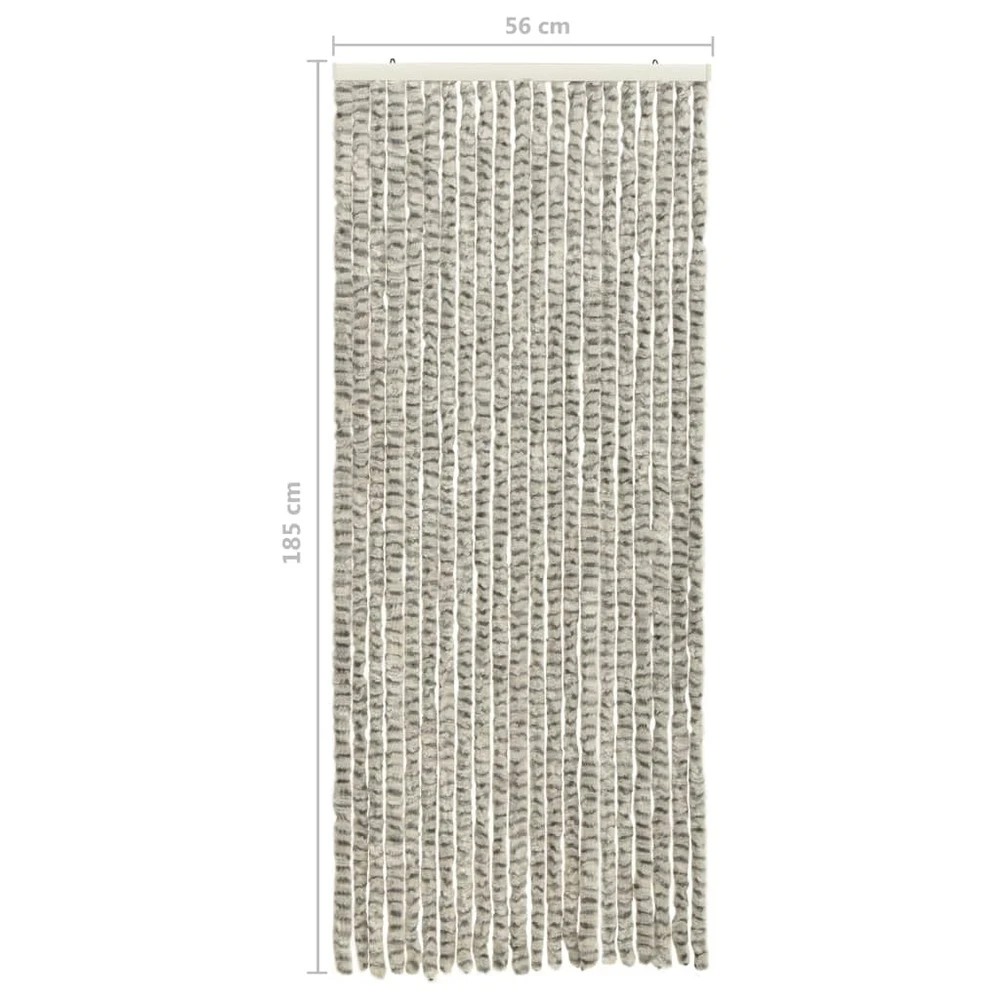 VIDAXL Moustiquaire Gris Clair Et Gris Foncé 56x185 Cm Chenille 6 VIDAXL Moustiquaire Gris Clair Et Gris Foncé 56x185 Cm Chenille – Image 6