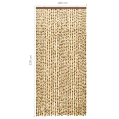 VIDAXL Moustiquaire Beige Et Marron 100x220 Cm Chenille -Promos Jardesia Magasin 645d5a68512163.01908187