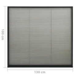 VIDAXL Moustiquaire Plissée à Fenêtre Aluminium Anthracite 130x100 Cm -Promos Jardesia Magasin 645d5a70398658.52942149