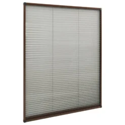 VIDAXL Moustiquaire Plissée Pour Fenêtre Aluminium Marron 100x160 Cm -Promos Jardesia Magasin 645d5a73444697.73942794
