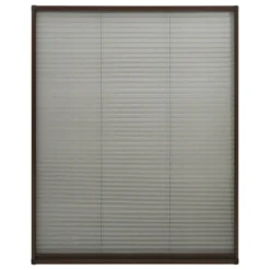 VIDAXL Moustiquaire Plissée Pour Fenêtre Aluminium Marron 100x160 Cm